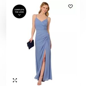 Adrianna Papell Light Blue Maxi Dress